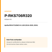 Akrapovic Hülsen-Kit Aprilia RSV4 / TUONO V4 1100 (16-24) P-RKS706R320 — Platzhalter, kein Herstellerfoto verfügbar