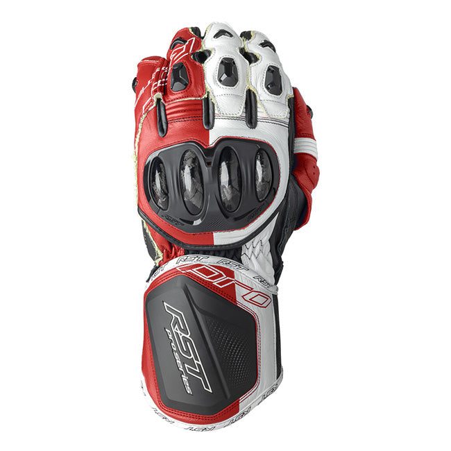 RST Pro Series GP D3O guanti in pelle da motociclista | Uomo | Rosso/Bianco | 103715 