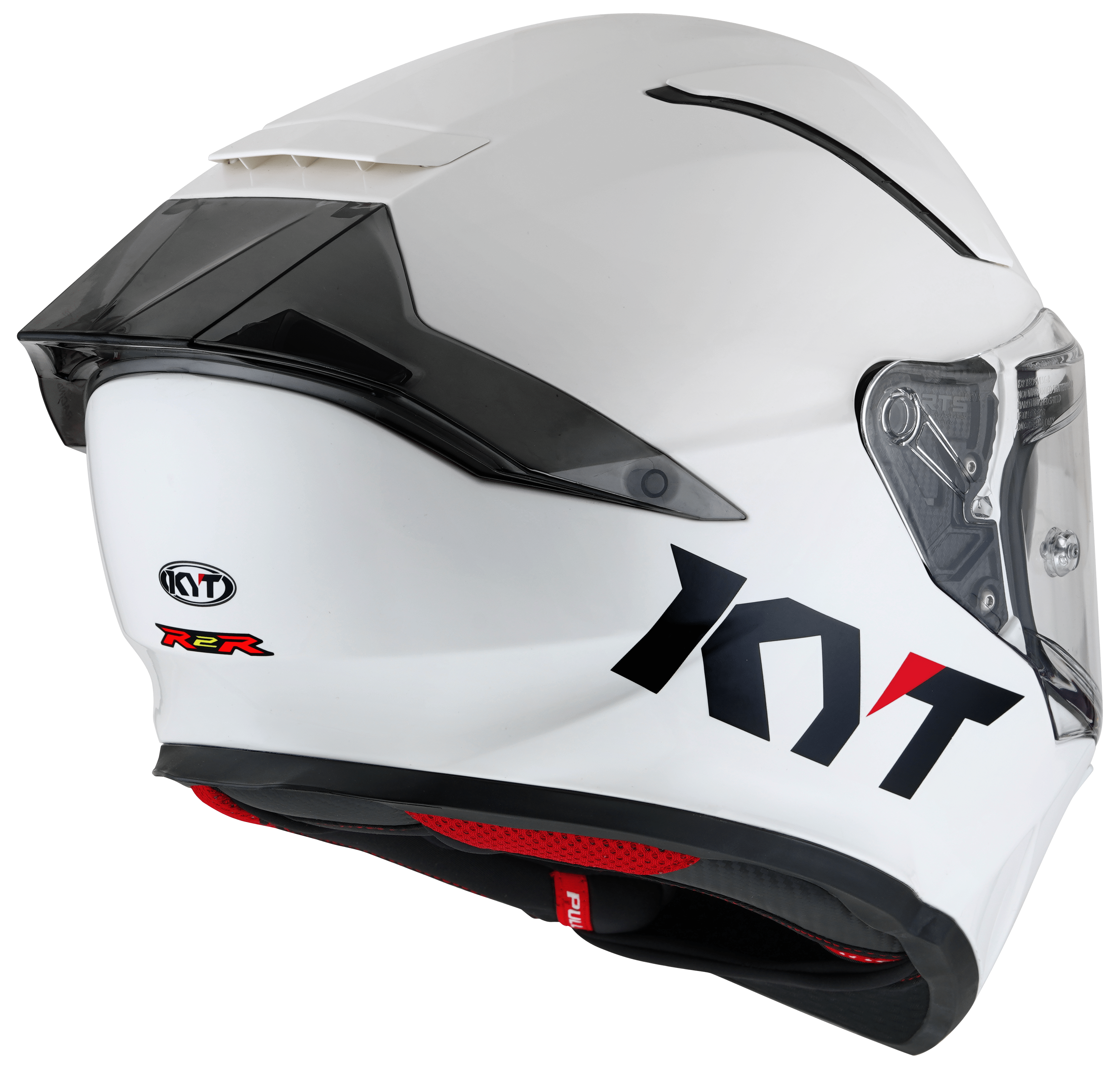 KYT R2R Helm Plain Weiß Y6R200W3