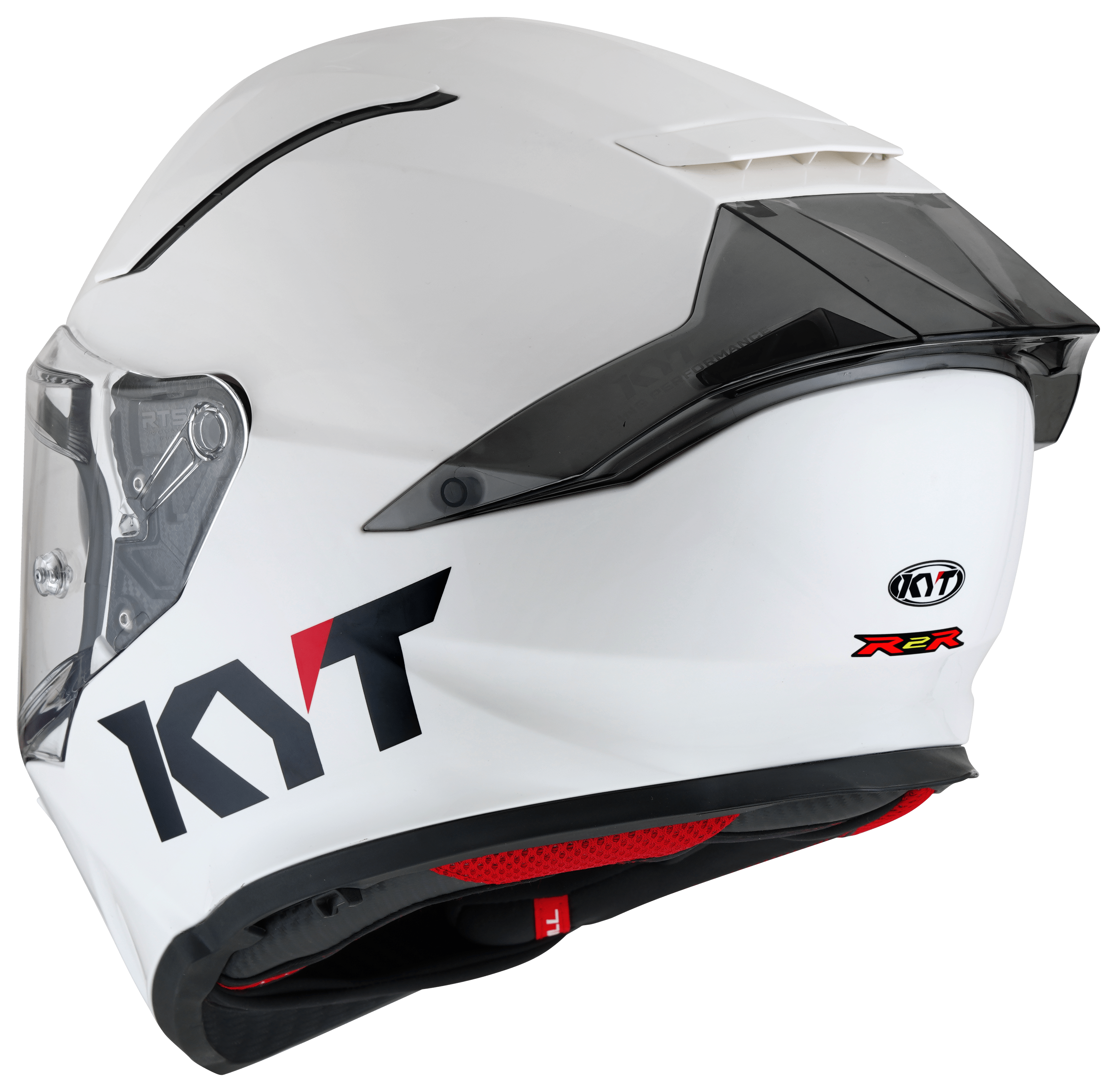 KYT R2R Helm Plain Weiß Y6R200W3