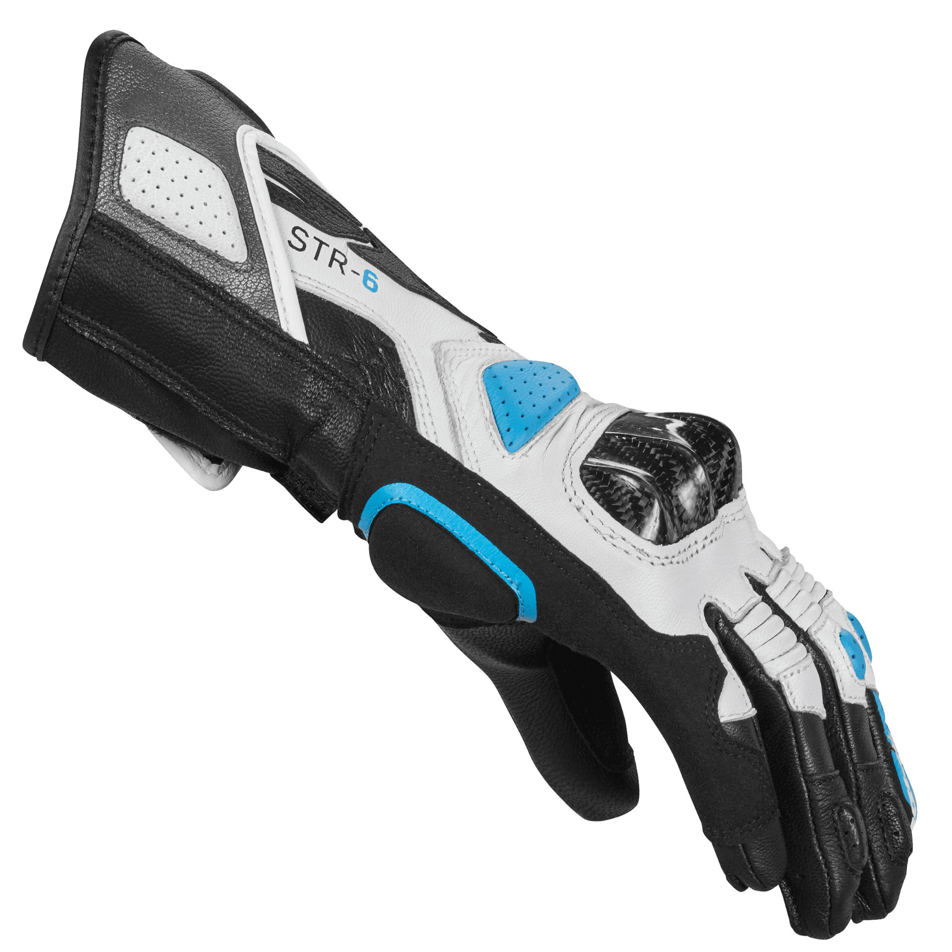 Spidi STR-6 Sport Motorrad Lederhandschuhe | Frauen | Grau/Weiß/Provence | A222302