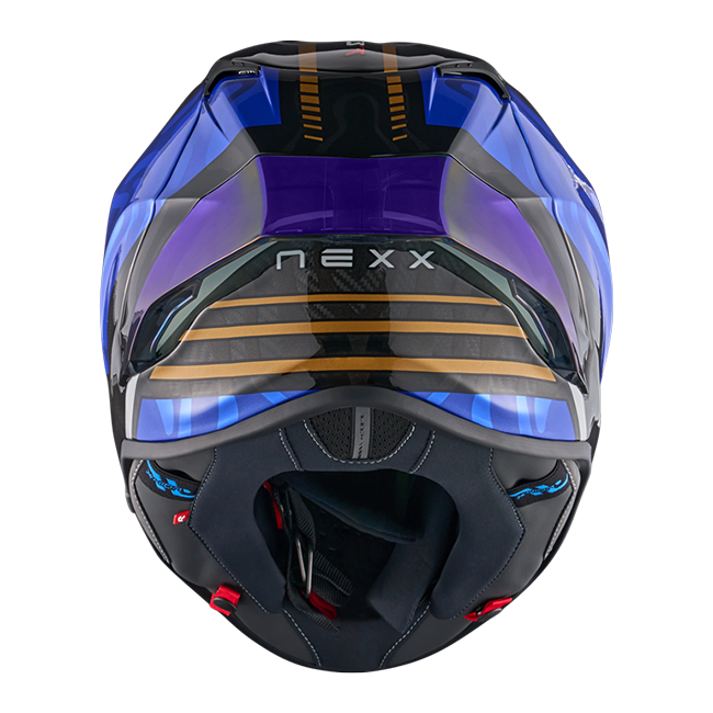 Nexx X.R3R ヘルメット スワール カーボン ダークブルー ゴールド 01XR323489126 