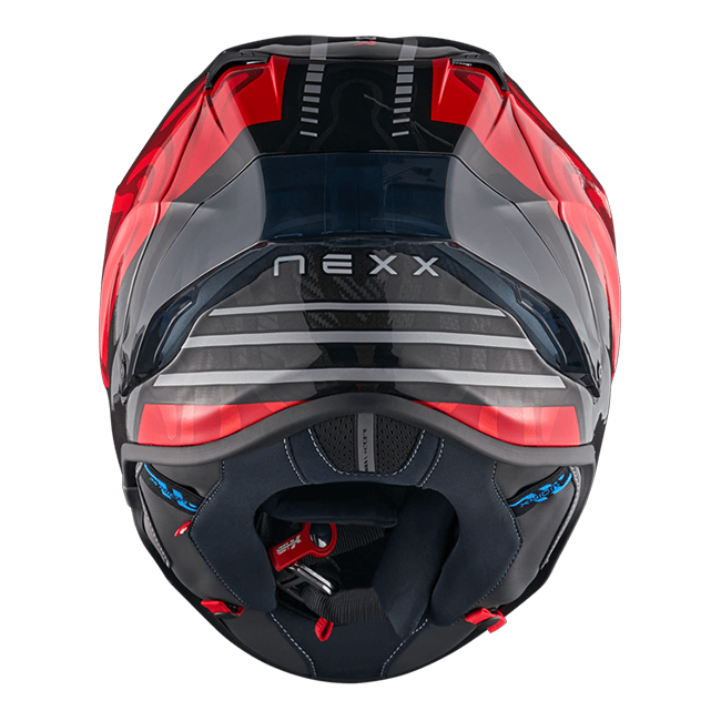 Nexx X.R3R Capacete Swirl Carbono Vermelho Prata 01XR323489023 