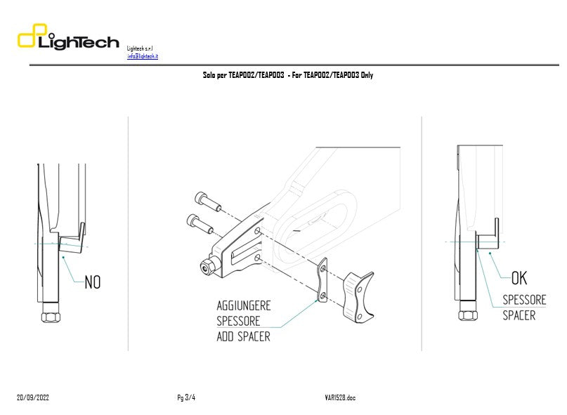 Chuỗi căng thẳng Lightech Yamaha YZF-R1/M RN65 (20-25) TEYA005