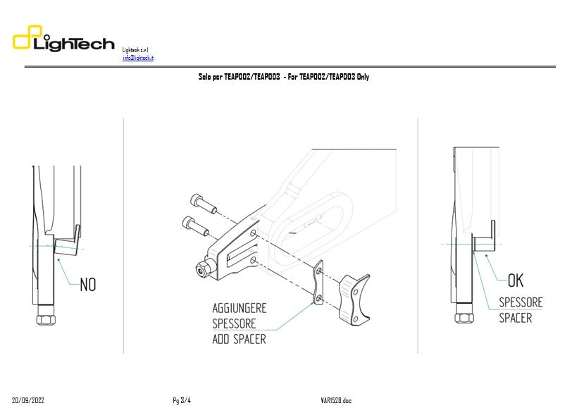 Chuỗi bộ căng Lightech Suzuki GSX-R 600 & 750 (11-16) TESU004