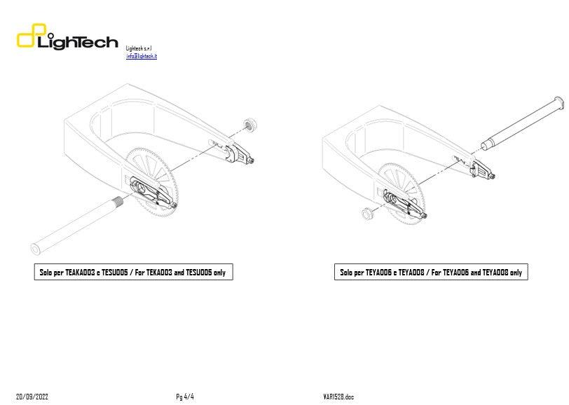 Chuỗi bộ căng Lightech Suzuki GSX-R 600 & 750 (11-16) TESU004