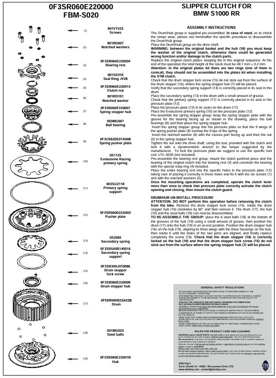 STM Anti-Hopping-koppeling BMW M1000RR K66 (23-25) FBM-S020 