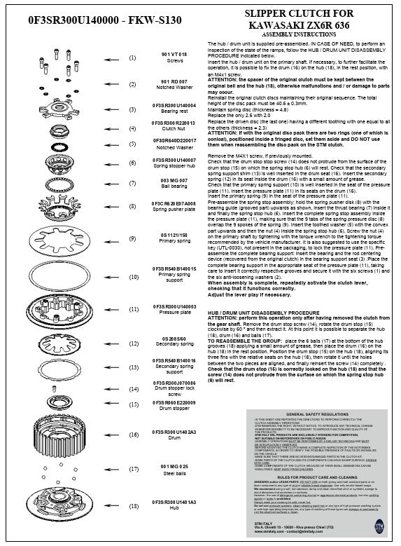 STM Anti-Hopping-Kupplung Kawasaki ZX-6 R/636/RR (19-26) FKW-S130