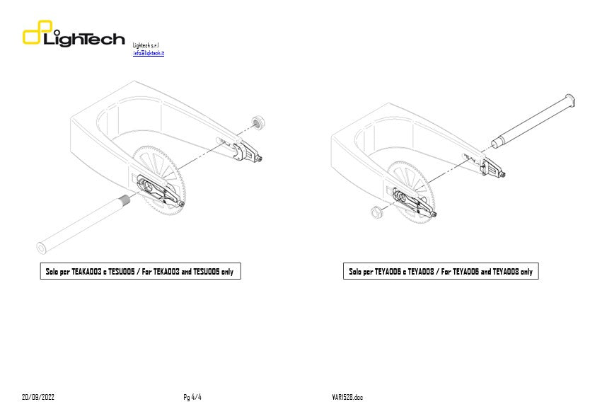 Chuỗi căng thẳng Lightech Honda CBR 1000 RR SC57, SC59 (08-16) TEHO002