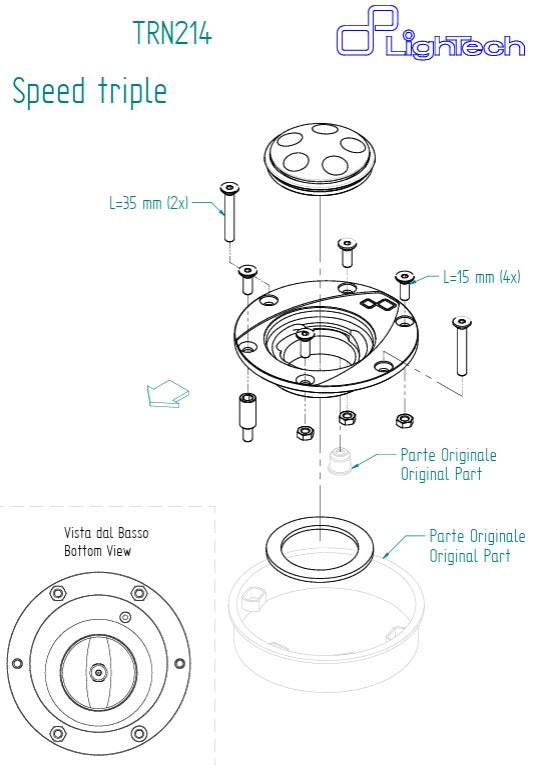 Tankdeckel Schraubverschluss LighTech Triumph Street Triple 765 S / R / RS (17-26) TRN214