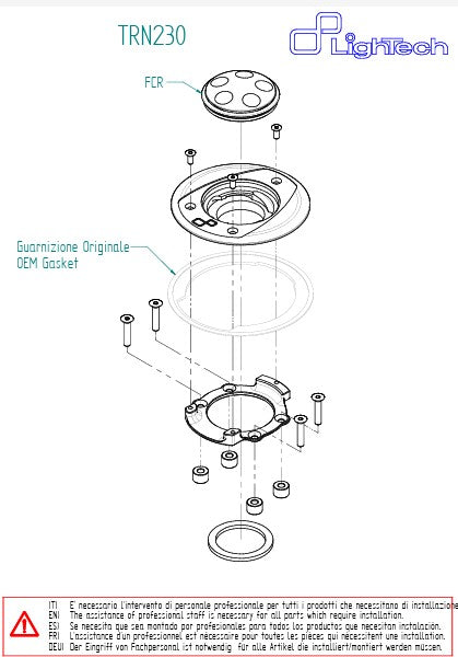 Tutup Bahan Bakar Tutup Sekrup Lightech BMW S1000RR K67 (21-25) TRN230