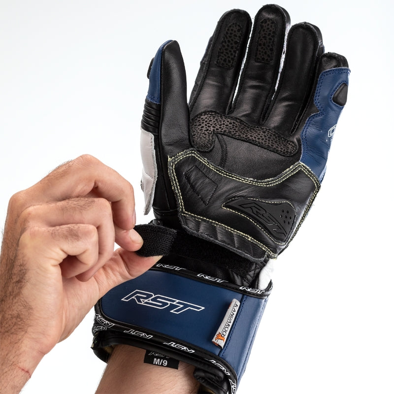 RST Tractech Evo 4 Motorrad Lederhandschuhe | Herren | Blau/Weiß/Schwarz | 102666