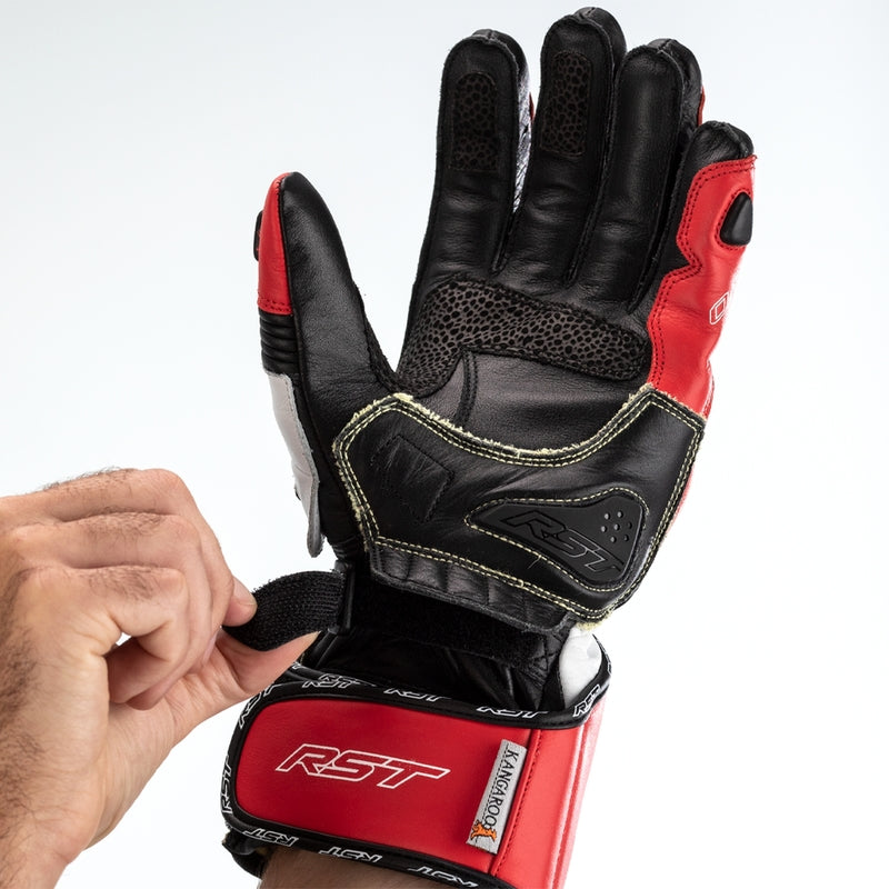 RST Tractech Evo 4 guanti in pelle per motociclette | Uomo | Rosso/Bianco/Nero | 102666 