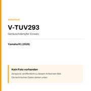 Akrapovic Geräuschdämpfer-Einsatz Yamaha R1 (26-26) V-TUV293 — Platzhalter, kein Herstellerfoto verfügbar