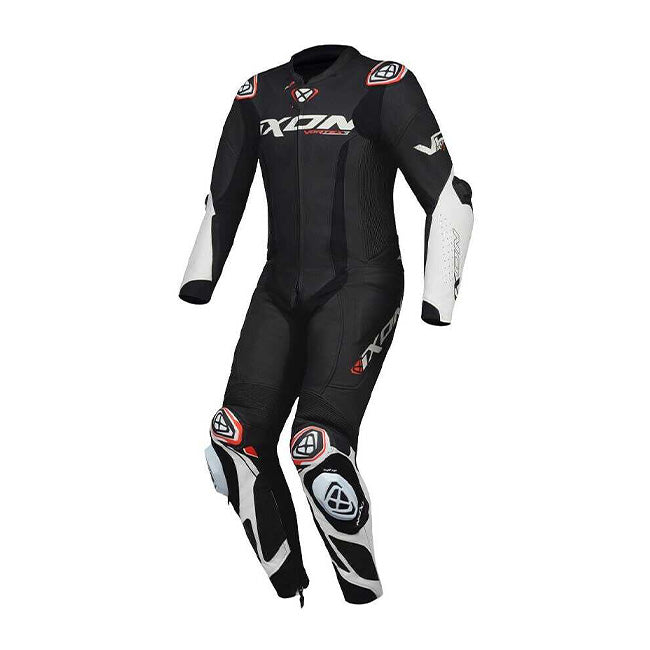 IXON Vortex 3 fato integral Macacão de couro – Fato de corrida perfurado | Homem | Preto/Branco 