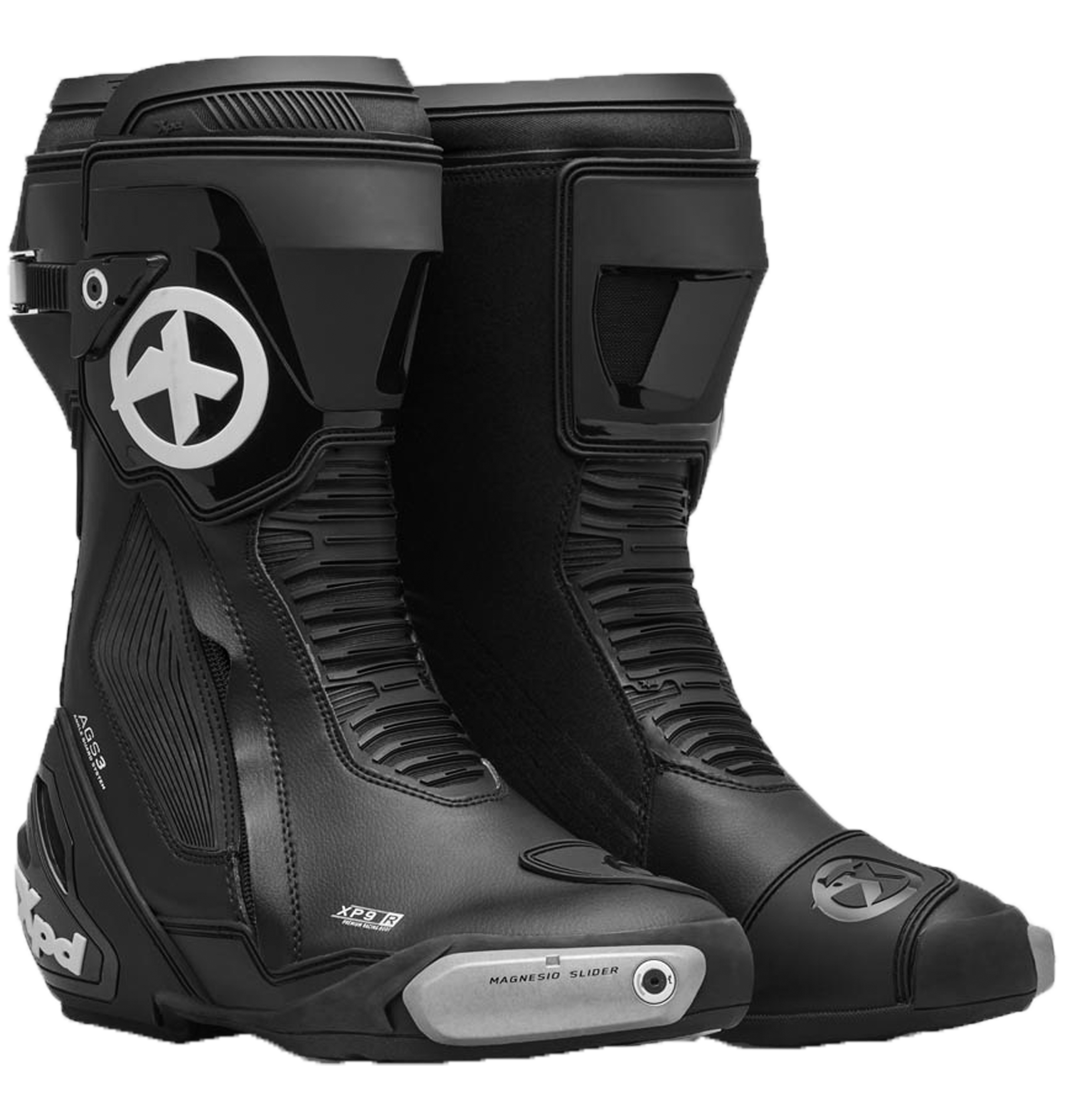 Bottes de moto XPD XP9-R Racing et de route | Hommes | Noir 