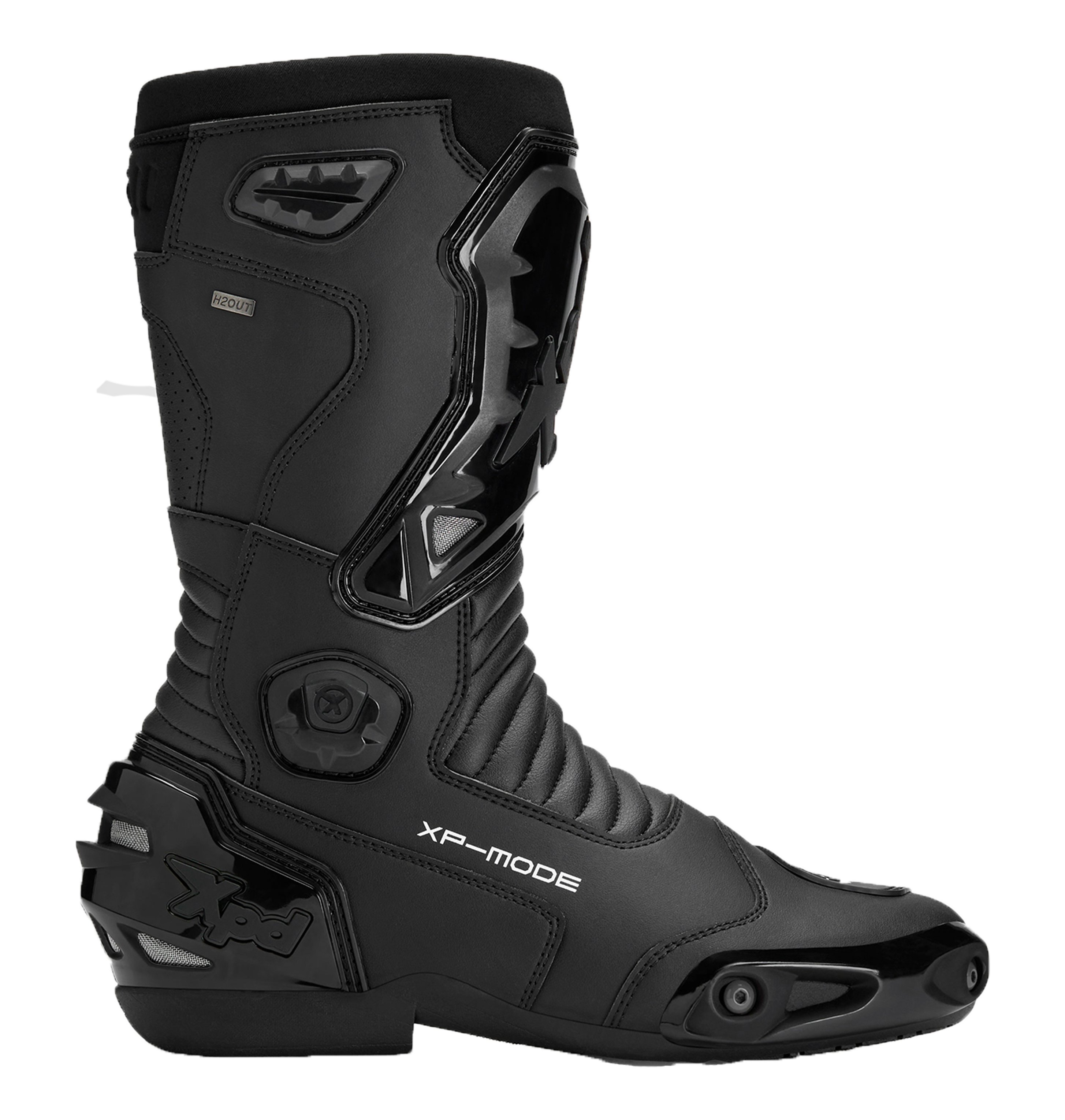 XPD XP-Mode H2Out Wasserdichter Motorradstiefel | Herren | Schwarz