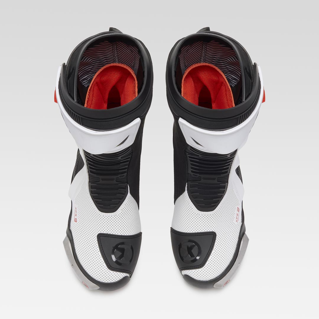 XPD XP9-R AIR bottes de moto perforées de course et de route | Hommes | Blanc/Noir 