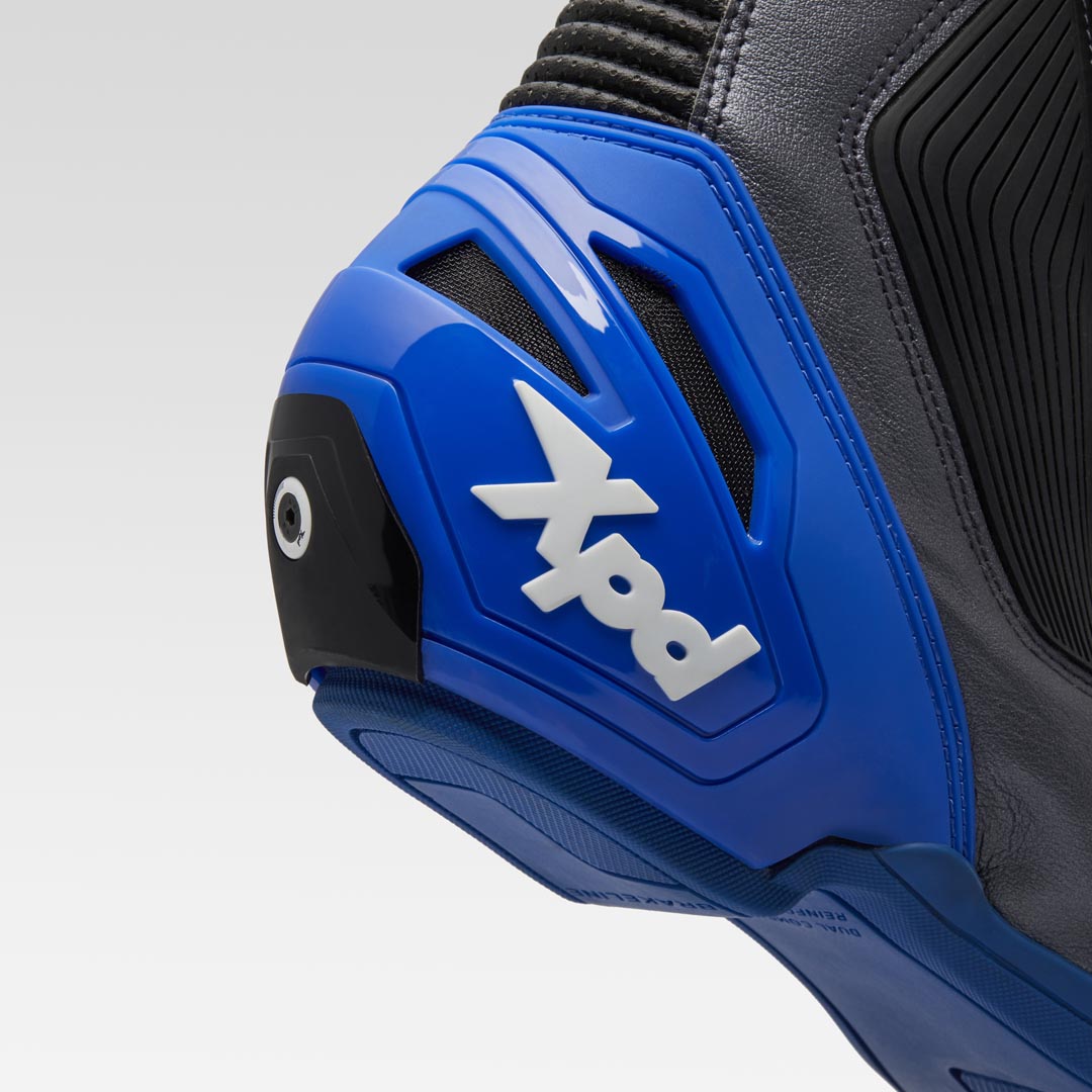 Botas de moto XPD XP9-S Racing y de calle | Hombre | Negro/Azul 