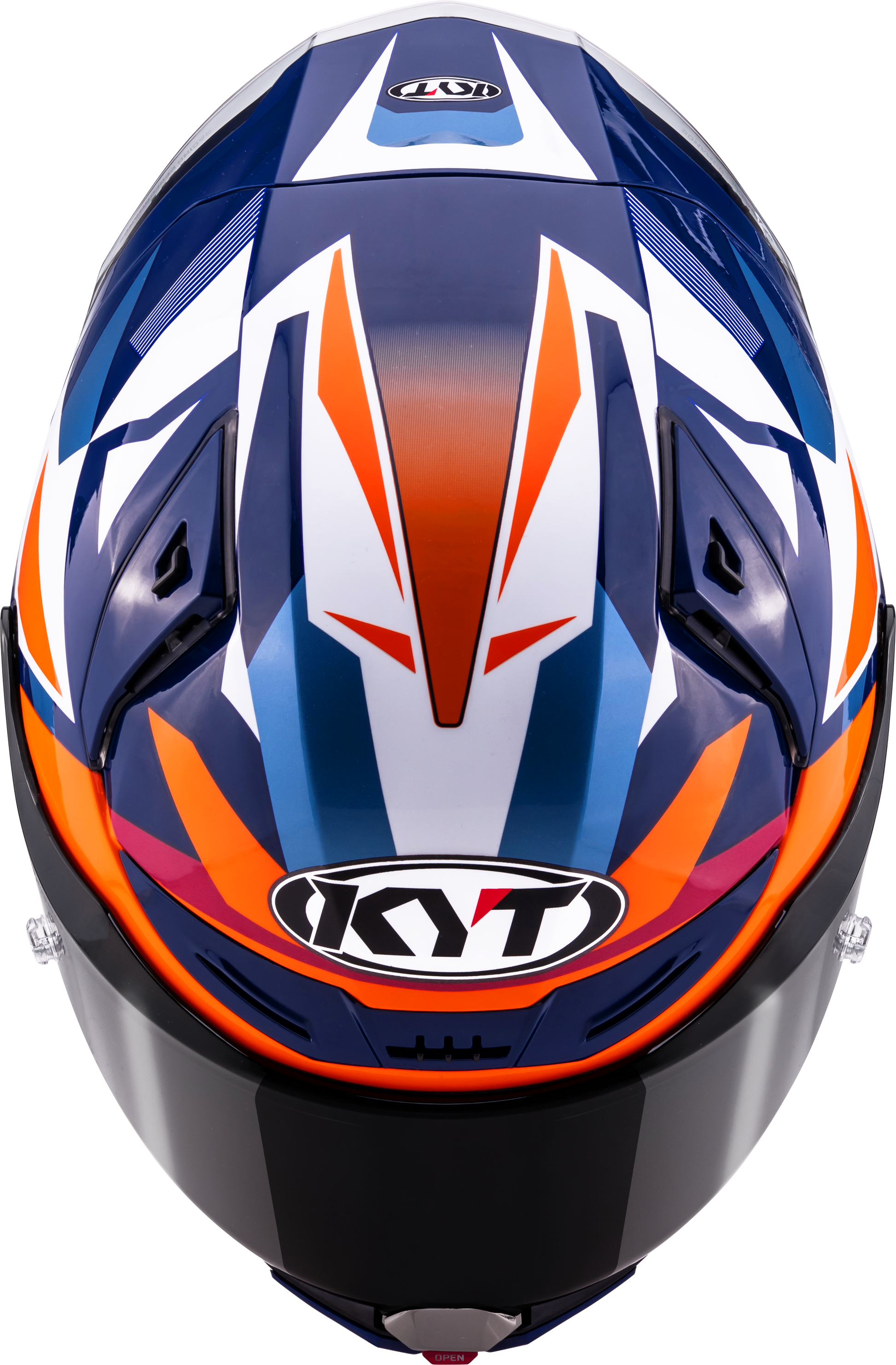KYT R1R Carbon Diamond Blue/Orange – Racing Helmet ECE 22.06 – TGP MotoRacing
