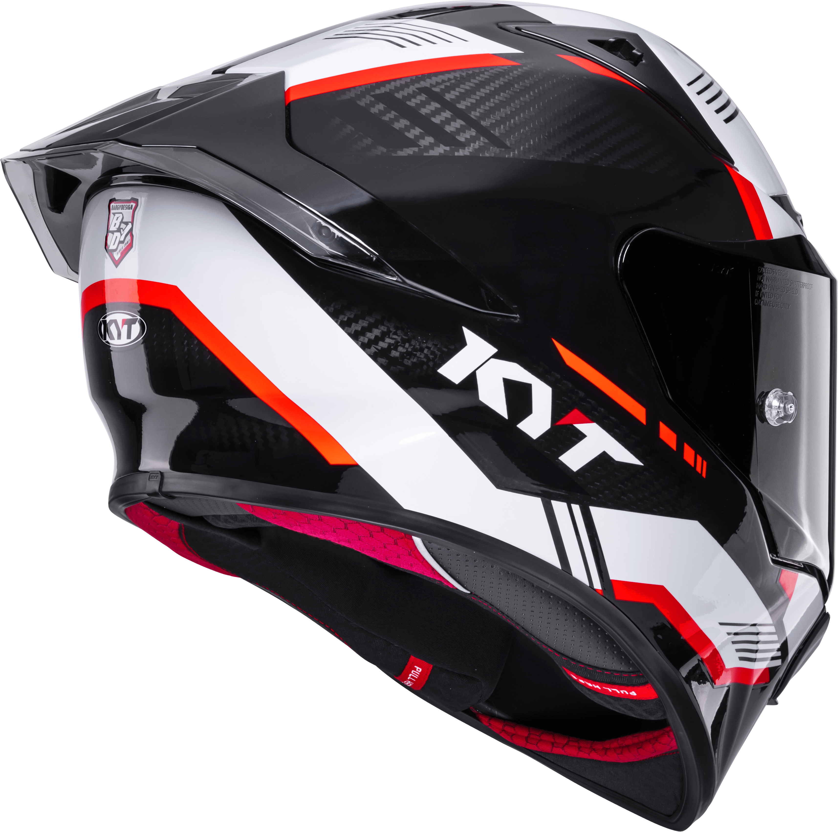 KYT R1R Capacete de Corrida Carbon Zone Vermelho Y6R10007 