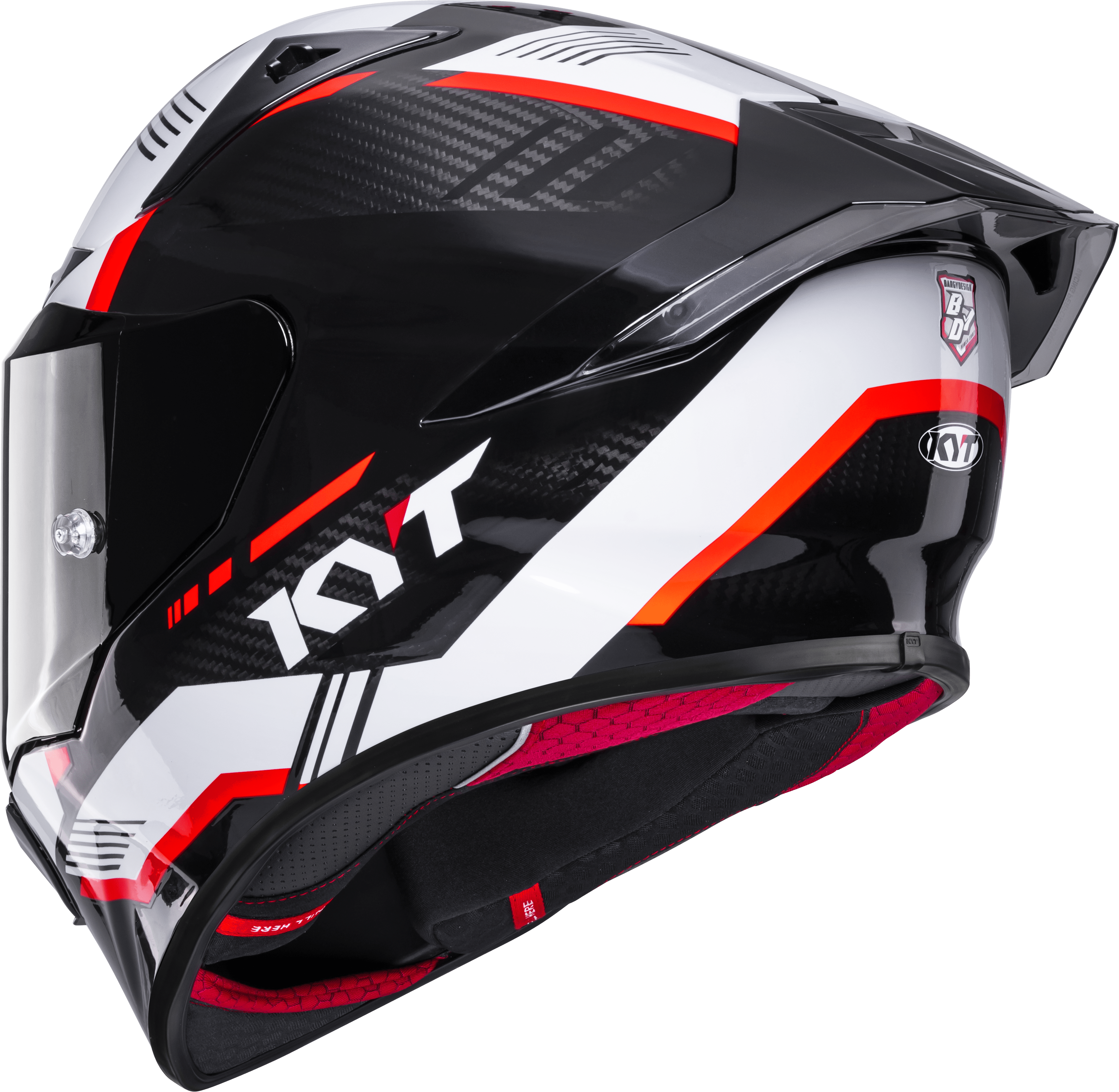 KYT R1R Capacete de Corrida Carbon Zone Vermelho Y6R10007 