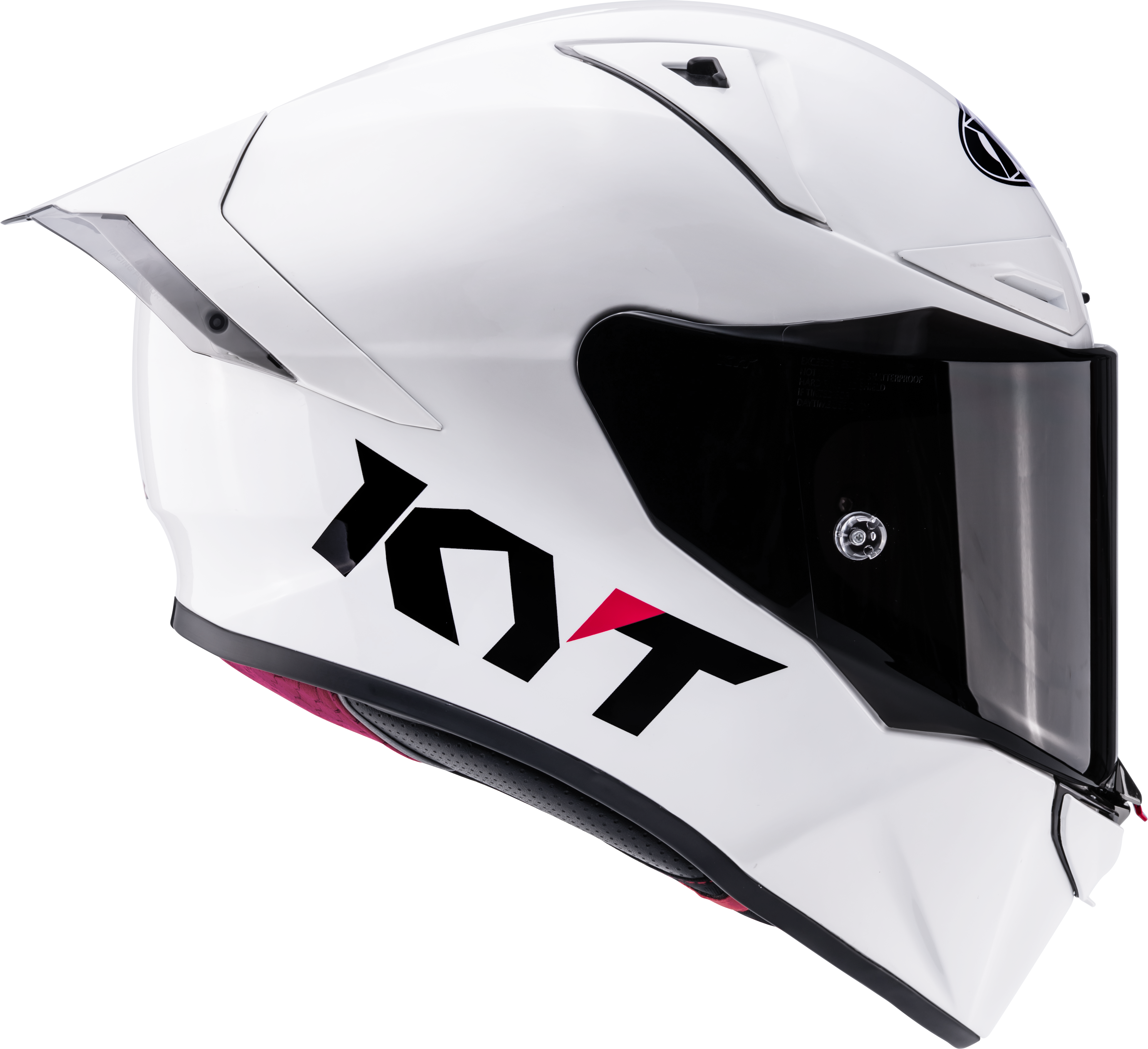 Casque de course KYT R1R Plain blanc brillant Y6R100W3 