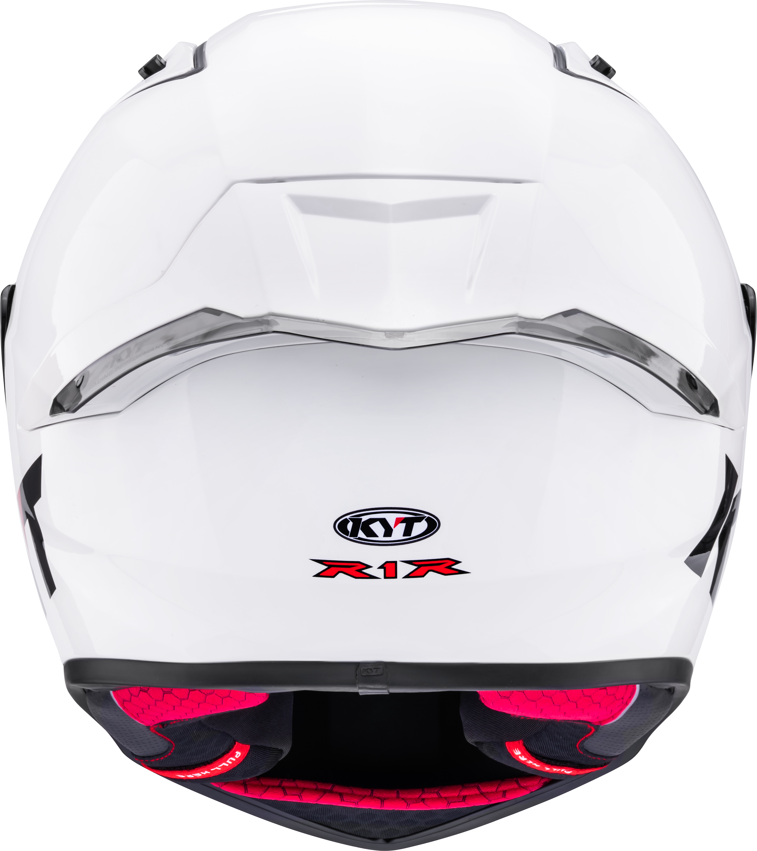 Casque de course KYT R1R Plain blanc brillant Y6R100W3 
