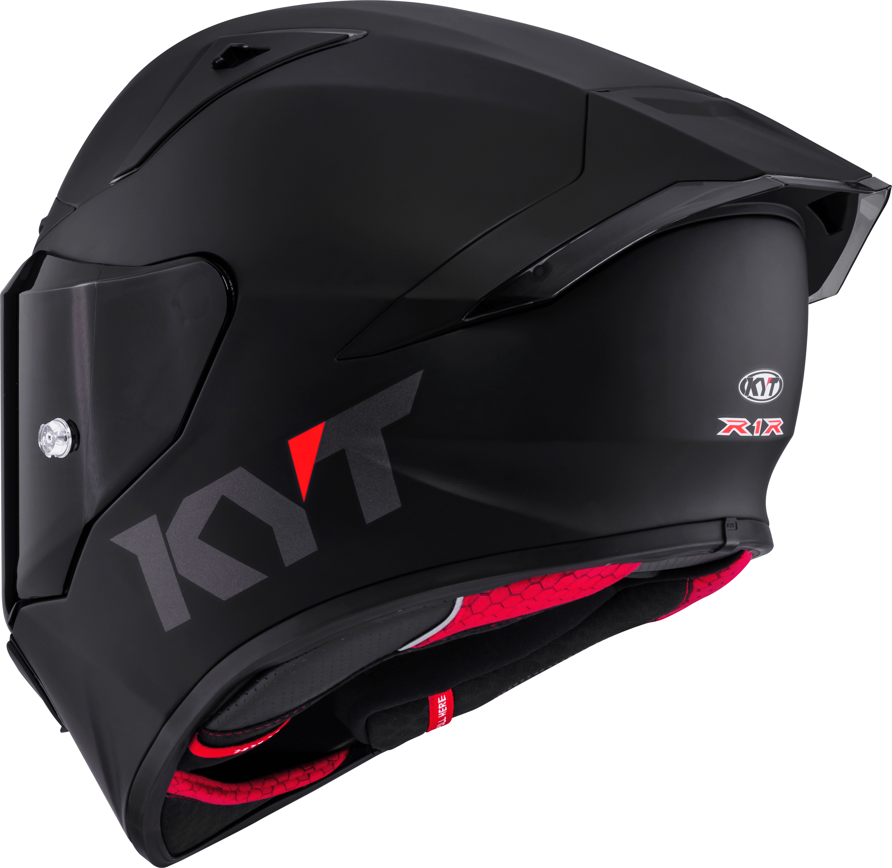 Casque de course KYT R1R Plain noir mat Y6R100X6 