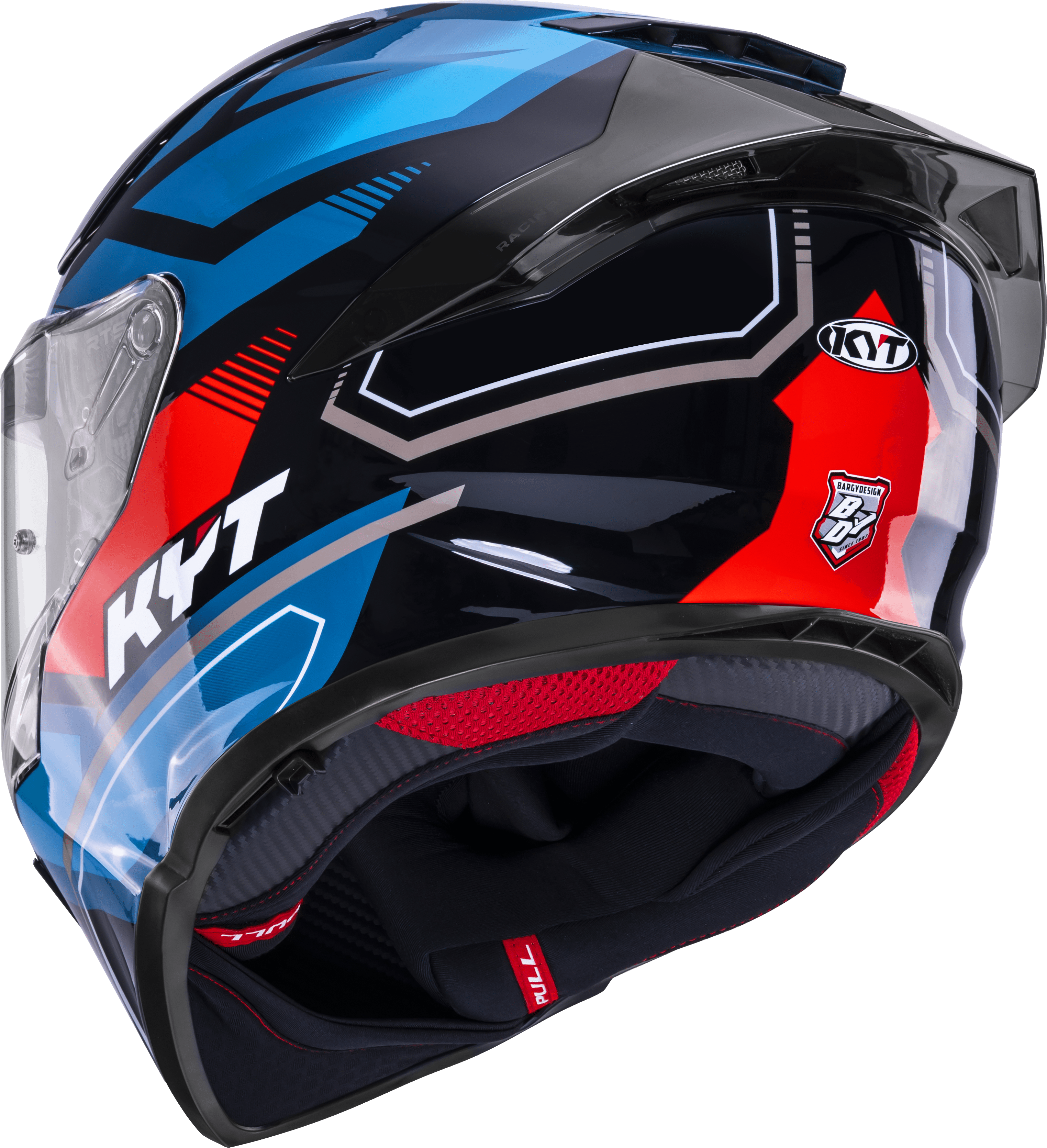 KYT R2R Casco Parsec Nero / Blu / Rosso Y6R20024 