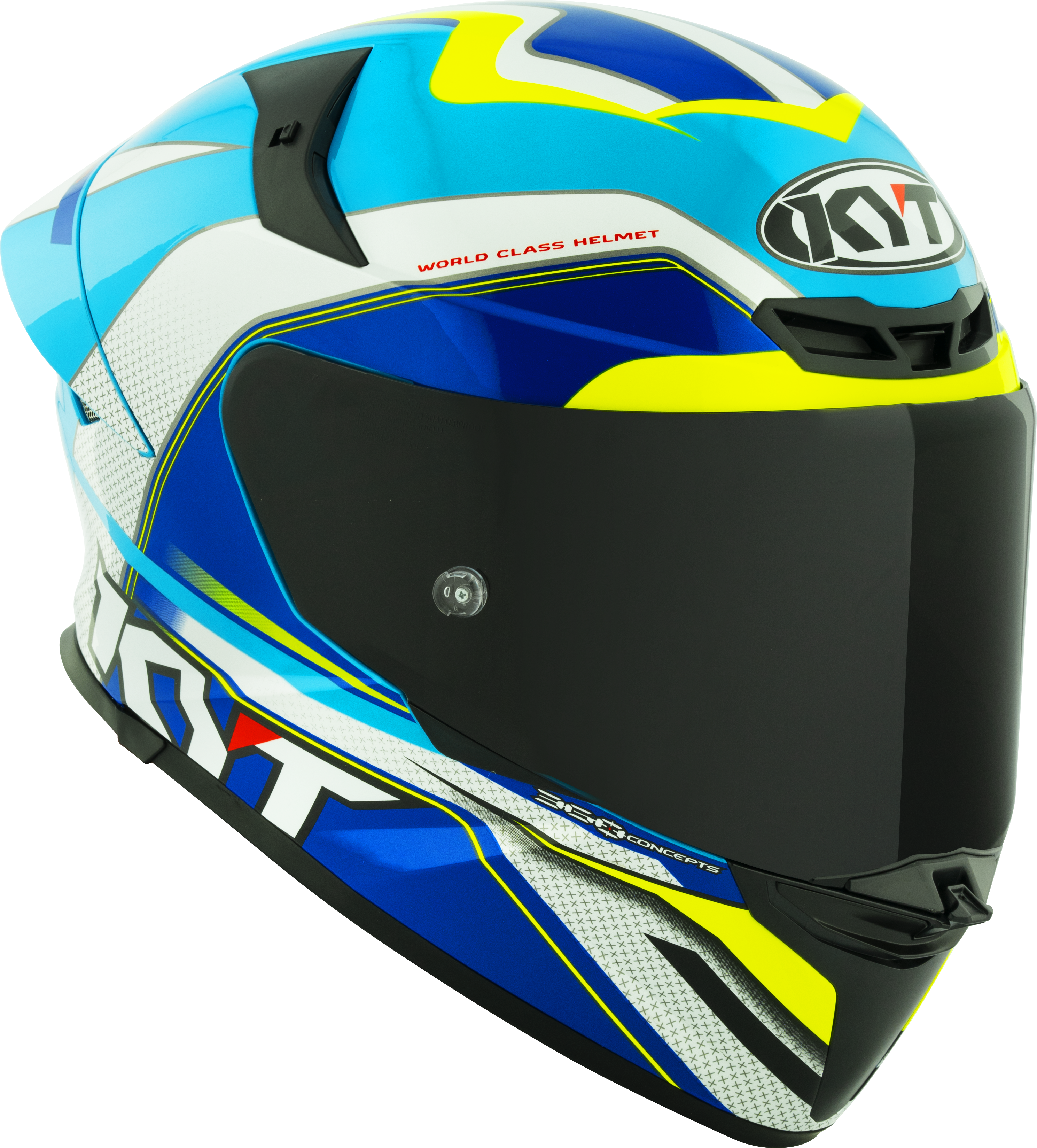 KYT TT-Revo Casco Gran Premio Blanco Azul Claro Y6TR0004 
