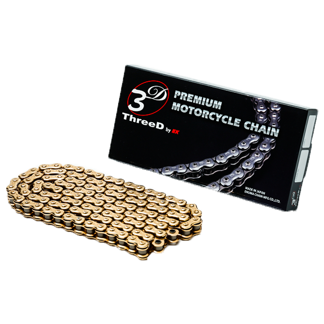 EK Zincir 520 Z/3D Altın/Altın QX2-Halkası açık, Rivet kilidi ile - 110 - 118 Bağlantı 