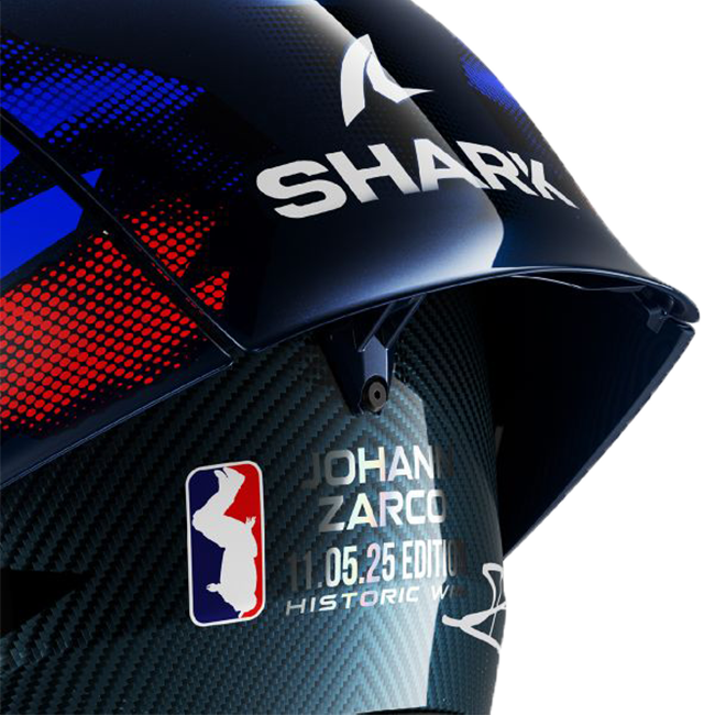 Shark Aeron GP Helmet FIM 1 Racing Johann Zarco Replica Victory 2025 
