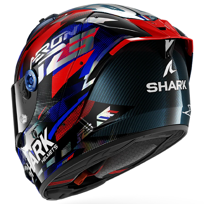 Casco Shark Aeron Johann Zarco Replica GP di Francia – Carbonio Blu Cromo 