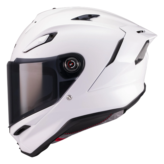 MT-Helmets KRE 2 Pure A0 Integralhelm in Weiß glänzend — Seitenansicht