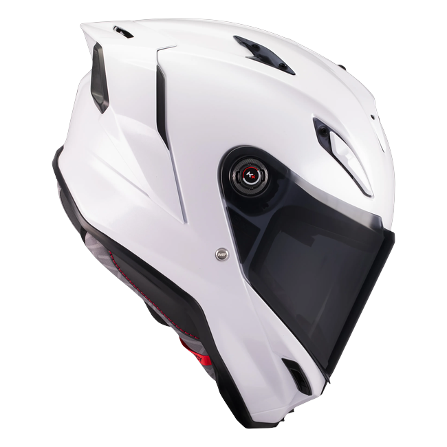 MT-Helmets KRE 2 Pure A0 Integralhelm in Weiß glänzend — Detailansicht