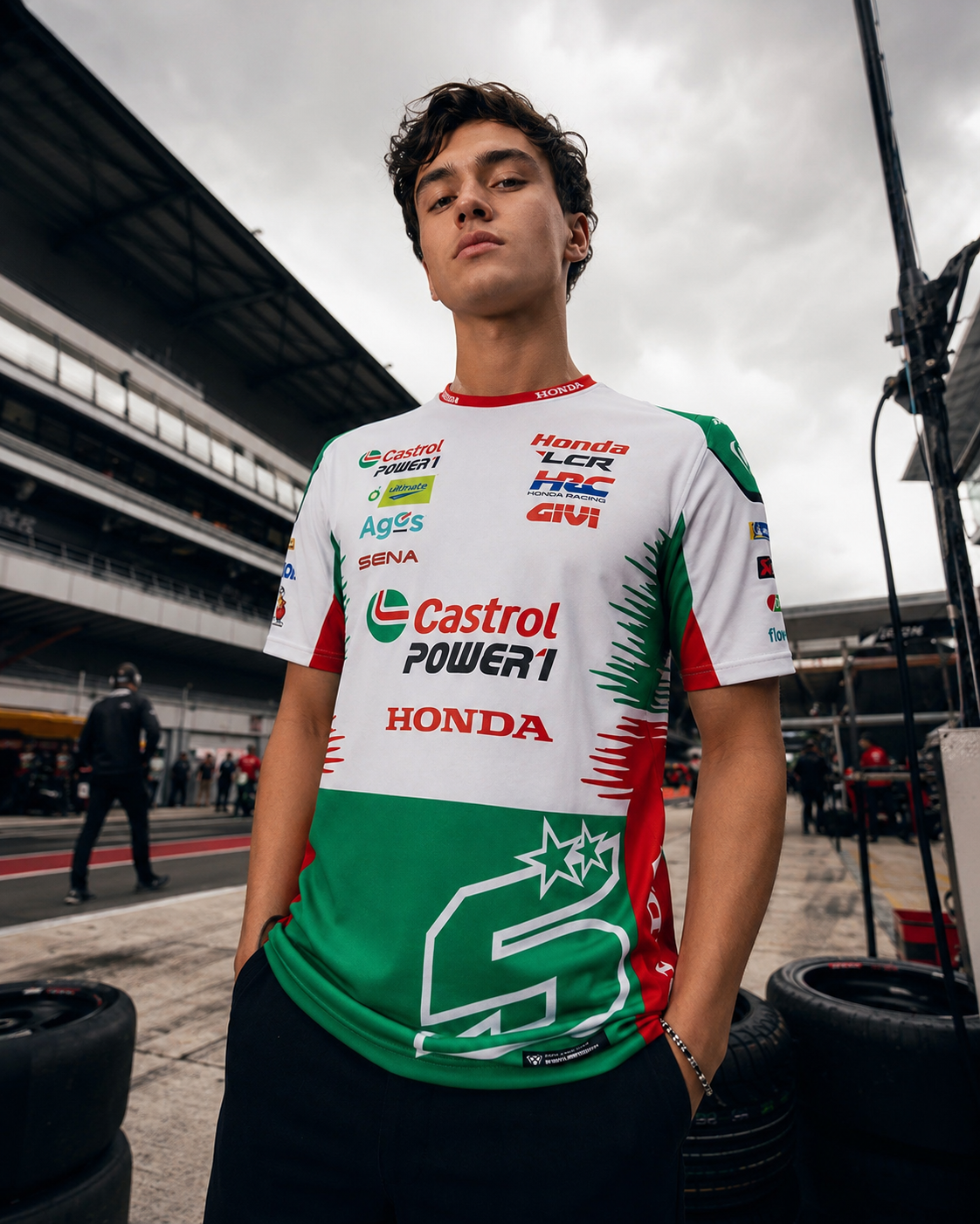 LCR Honda Racing Team Johann Zarco #5 T-shirt replika za muškarce 2026 IXON 