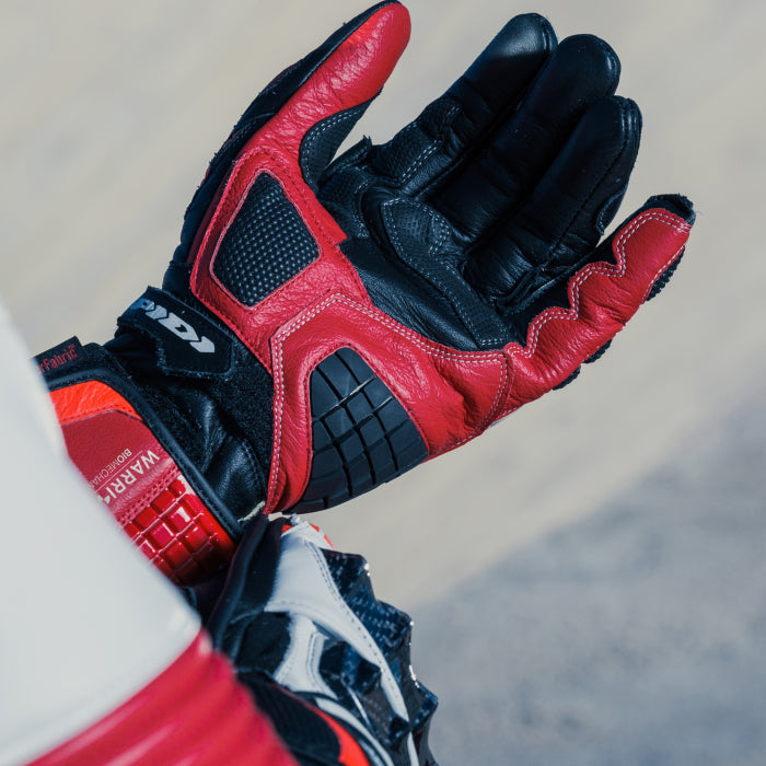 Spidi Carbo Track Evo Racing Motorcycle Leather Gloves | Men | Red | A203014 
