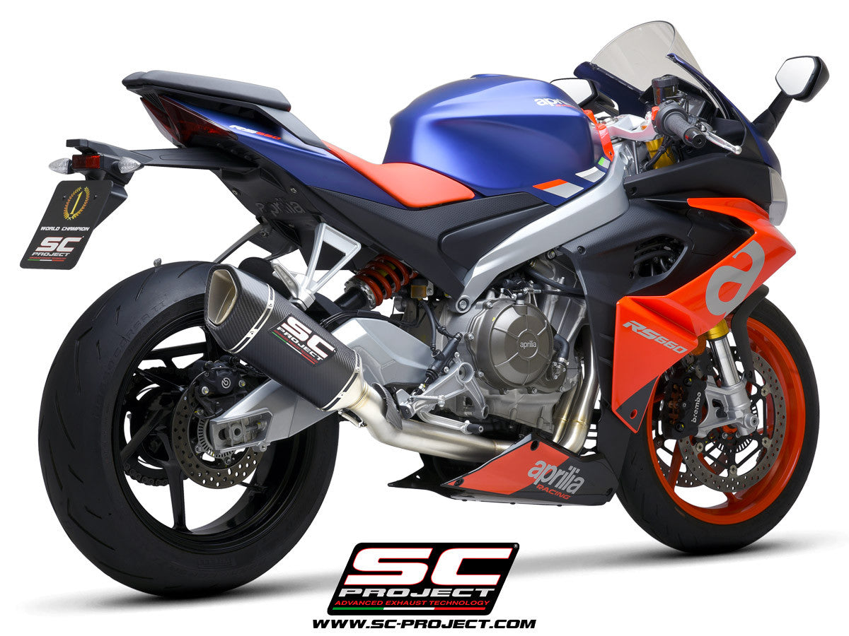 SC-Project Edelstahl Komplettanlage 2-1 SC1-R Aprilia RS 660 (20-24) A23A-KC90