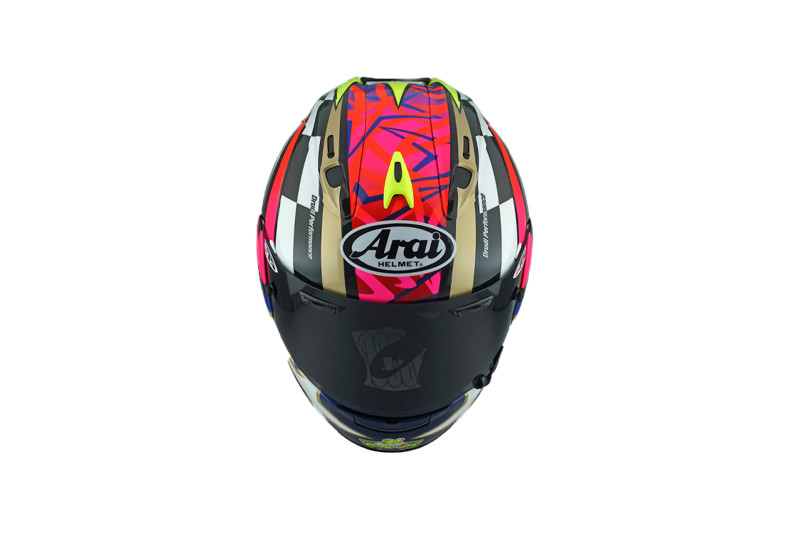arai helmet ears ARAI RX-7V Evo Helm Kevin Schwantz 30 Replica 137-0315 – TGP MotoRacing