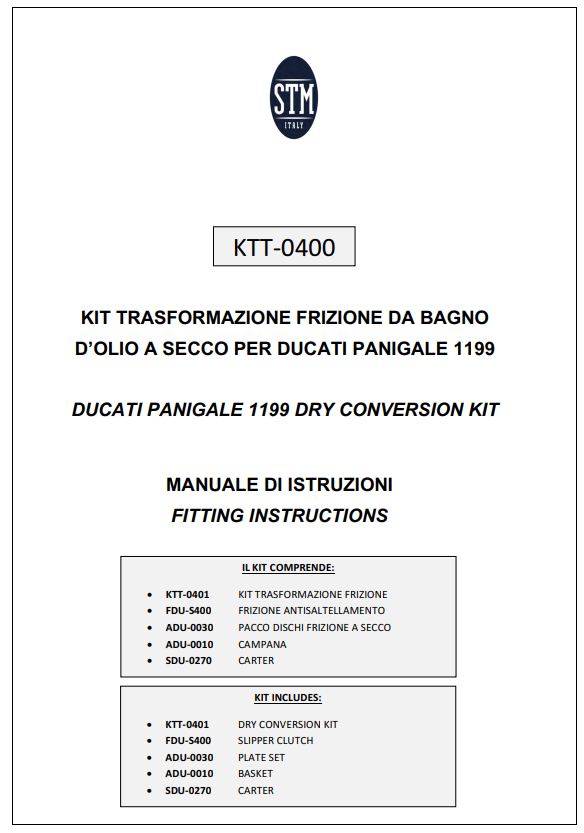 STM EVO SBK ドライクラッチ Ducati Panigale 1199/1299 KTT-0400 