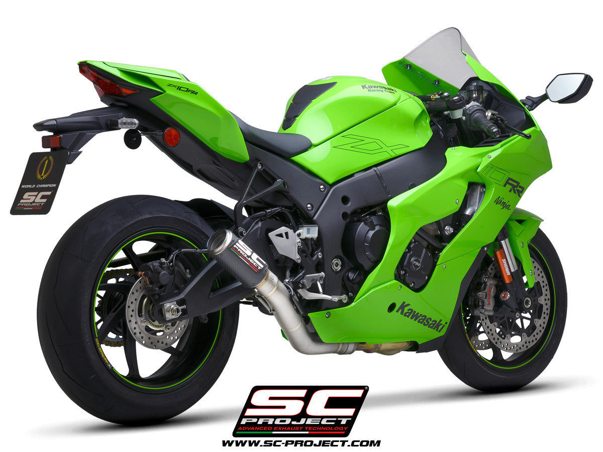 SC-Project Slip-On CR-T + KAT-Ersatzrohr Kawasaki ZX-10 R/RR (21-25) K38A-DET36