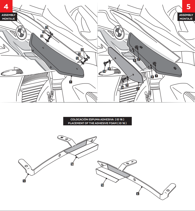 プイグウィングレットスポイラー ダウンフォース BMW S1000RR K46 (15-18) 9767 