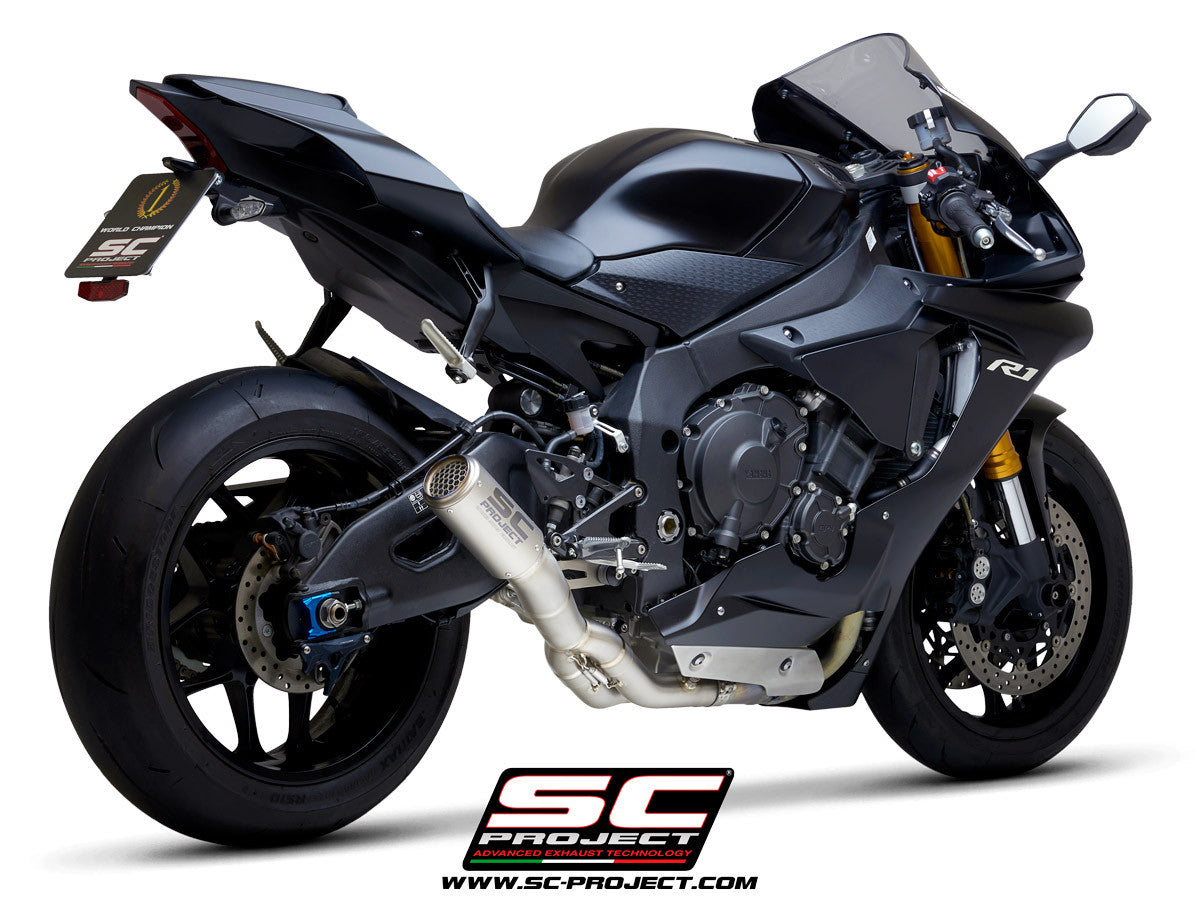 SC-Project Slip-On CR-T + KAT-Ersatzrohr Yamaha YZF-R1/M RN65 (20-26) Y11C-DET36