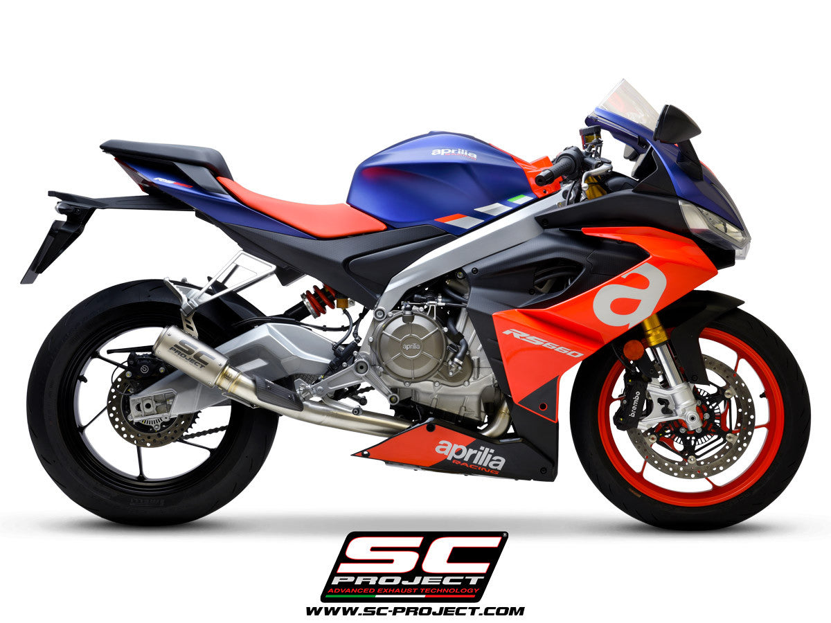 SC-Project Paslanmaz Çelik Komple Sistem 2-1 CR-T Aprilia RS 660 (20-24) 