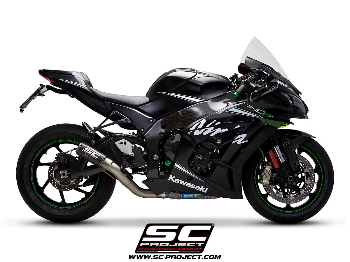 SC-Project Slip-On CR-T + KAT-vervangpijp Kawasaki ZX-10 R/RR (16-20) K22A-DET36 
