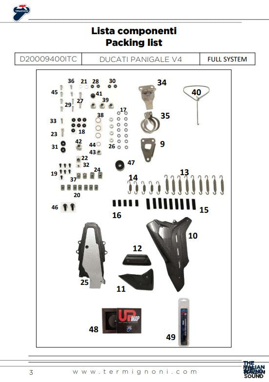 Termignoni Komplettanlage Edelstahl D200 RHT Ducati Panigale V4/S (18-24) D20009400ITC
