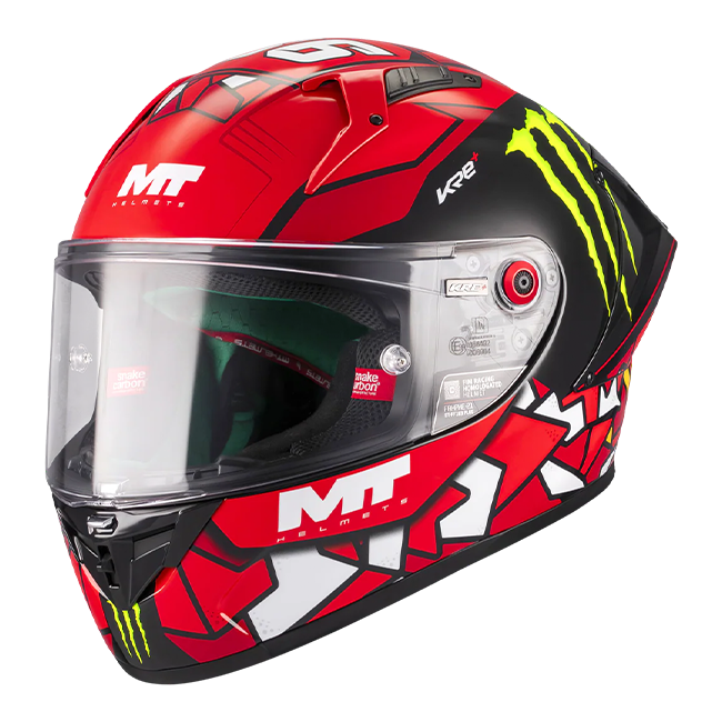 MT-Helmets KRE+ S Helmet Angel Piqueras Replica 2025 A5 Glow Comprehensive