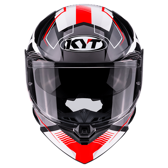 Casque KYT R2R Parsec Blanc/Rouge Y6R20022 