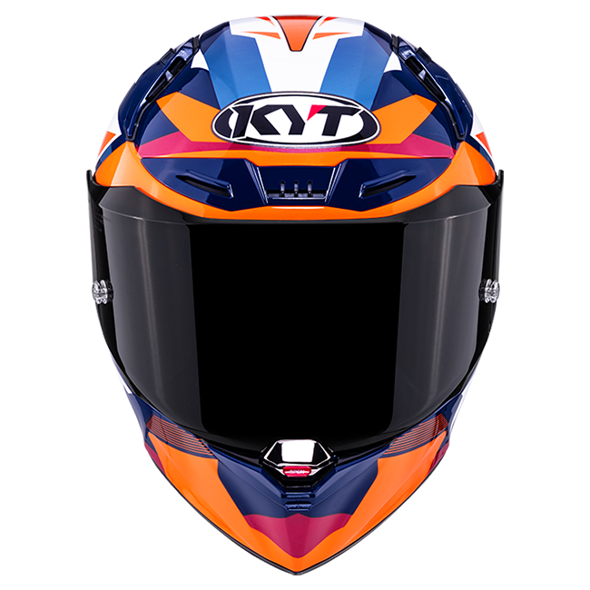 KYT R1R Carbon Diamond Blue/Orange – Racing Helmet ECE 22.06 – TGP MotoRacing